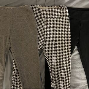 SO Girls fleece lined leggings, set of 3, size large 10/12